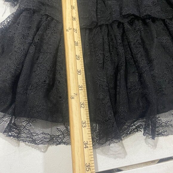 Fate Lace Tiered Mini Dress Size XL Black Dark Romantic Whimsygoth Holiday NYE - Picture 13 of 14